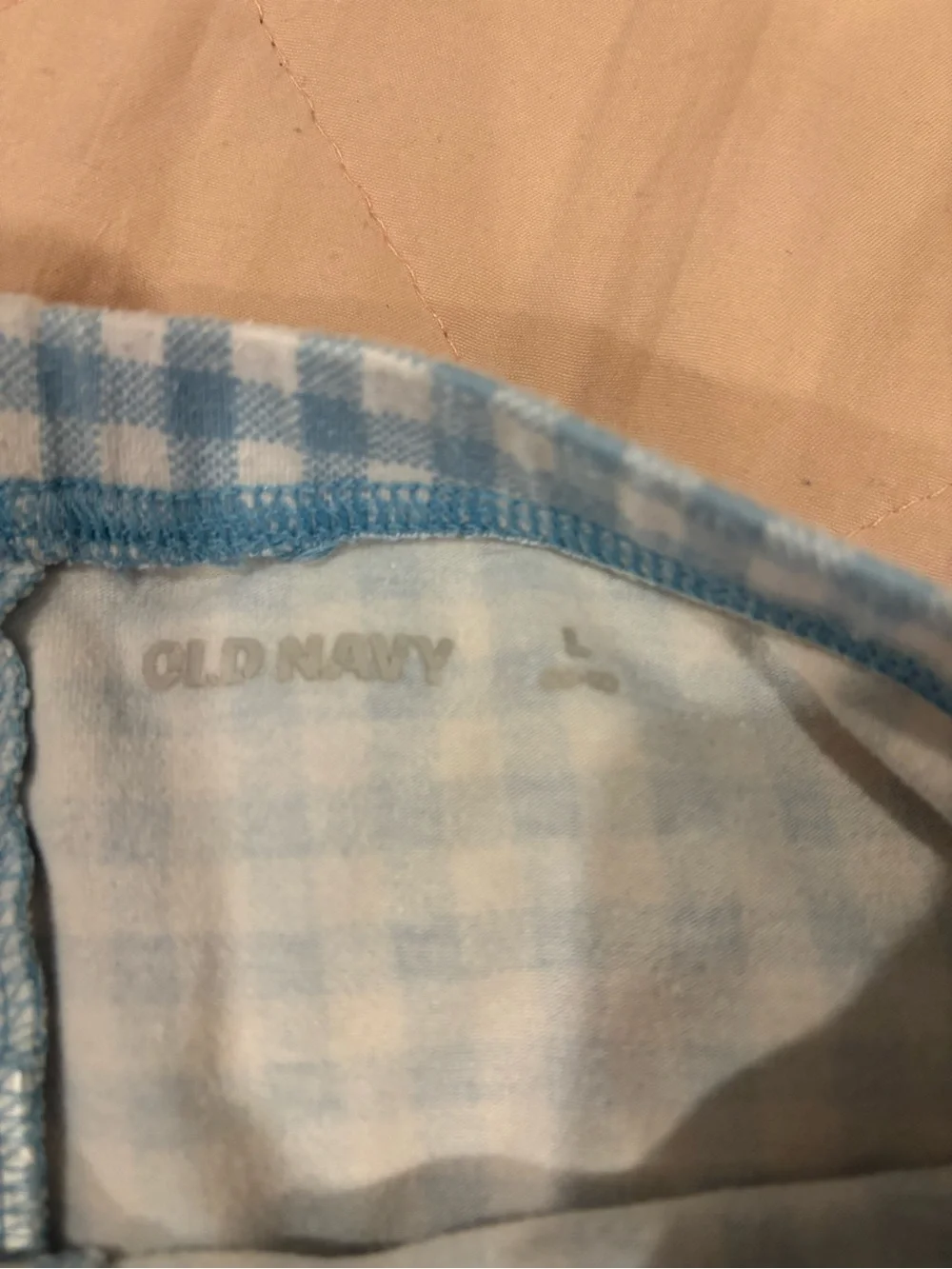 Lot of Old Navy bottoms - Orange Daisy Print & Blue Gingham Print